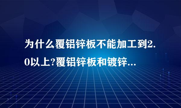 为什么覆铝锌板不能加工到2.0以上?覆铝锌板和镀锌板有什么区别？