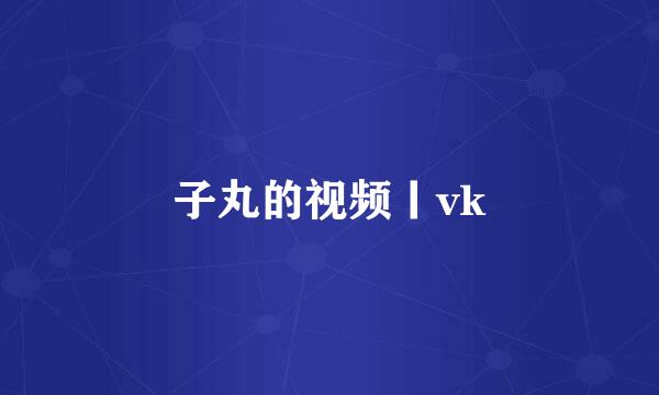 子丸的视频丨vk