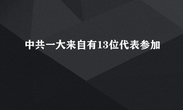 中共一大来自有13位代表参加