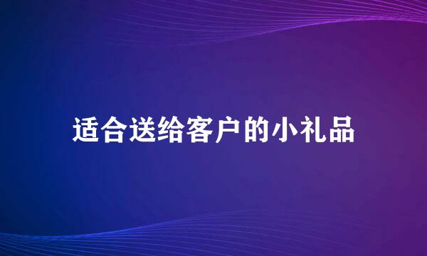 适合送给客户的小礼品