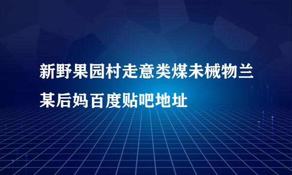 新野果园村走意类煤未械物兰某后妈百度贴吧地址