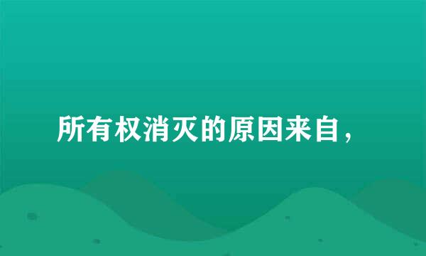 所有权消灭的原因来自，