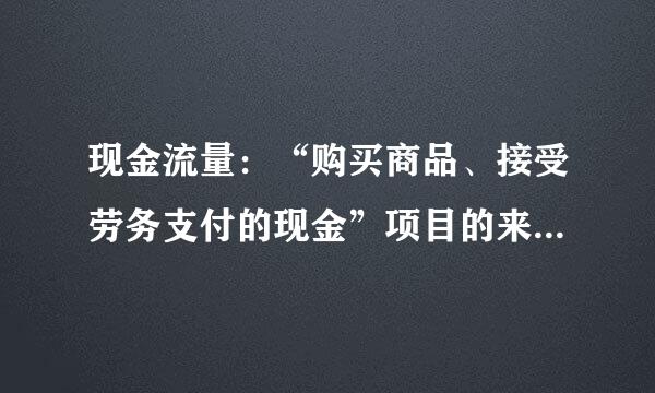 现金流量：“购买商品、接受劳务支付的现金”项目的来自公式。。。