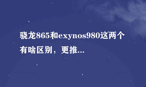 骁龙865和exynos980这两个有啥区别，更推荐哪个？