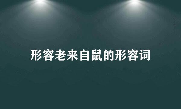 形容老来自鼠的形容词