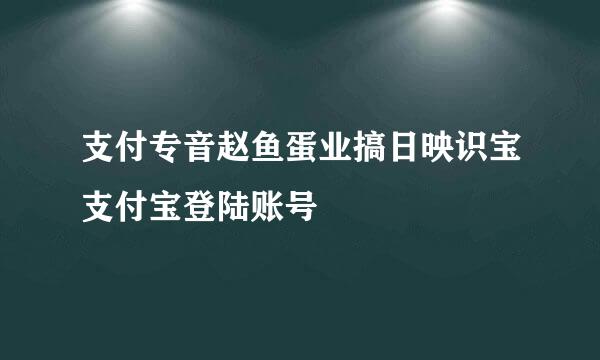 支付专音赵鱼蛋业搞日映识宝支付宝登陆账号