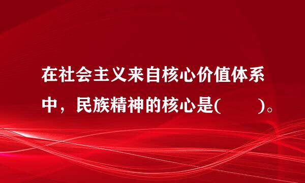 在社会主义来自核心价值体系中，民族精神的核心是(  )。