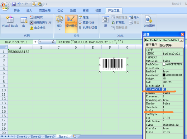 Excel 如何在EXCEL中批量的自动生成条形码