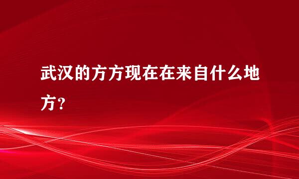 武汉的方方现在在来自什么地方？