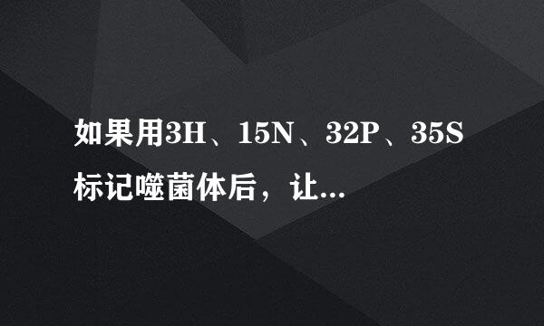 如果用3H、15N、32P、35S标记噬菌体后，让其侵染细菌，在产生子代噬菌体的组成结构成分中，能够找到的放射性元素裂品妒均米留界衡令却轻是