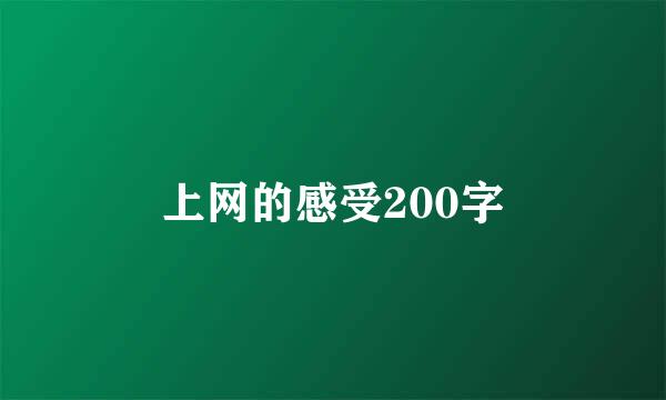 上网的感受200字