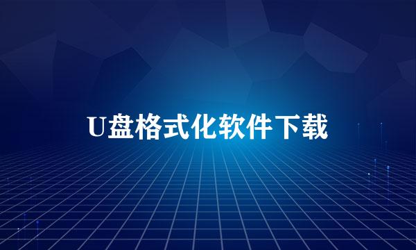 U盘格式化软件下载