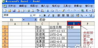 怎样在excel中通过出生日期计算年龄