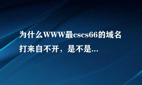 为什么WWW最cscs66的域名打来自不开，是不是cscs66换