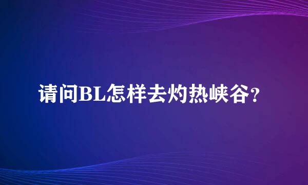 请问BL怎样去灼热峡谷？