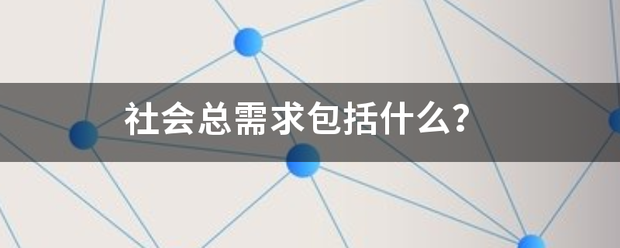 社会总需求包括什么？