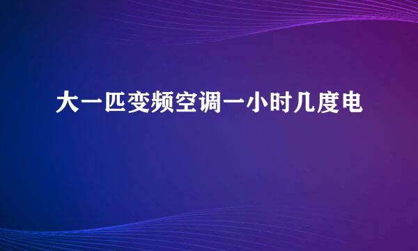 大一匹变频空调一小时几度电