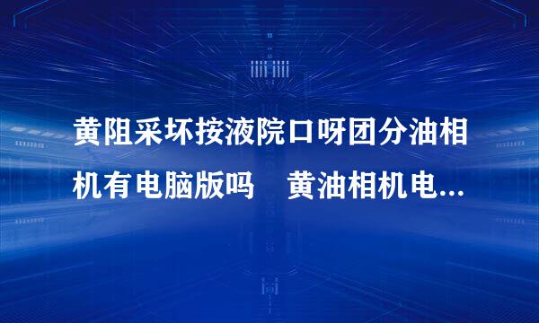 黄阻采坏按液院口呀团分油相机有电脑版吗 黄油相机电脑版怎么用