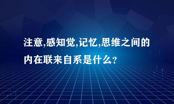 注意,感知觉,记忆,思维之间的内在联来自系是什么？