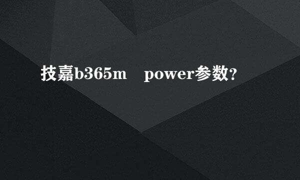 技嘉b365m power参数？