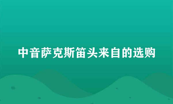 中音萨克斯笛头来自的选购