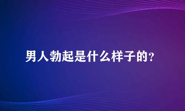 男人勃起是什么样子的？