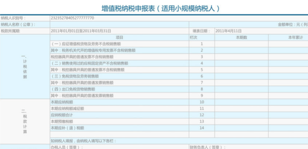 小微企业增值税申报表中小微企业免否慢争品政评似判乎念税销售额怎么填写？