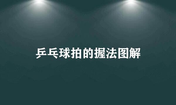 乒乓球拍的握法图解