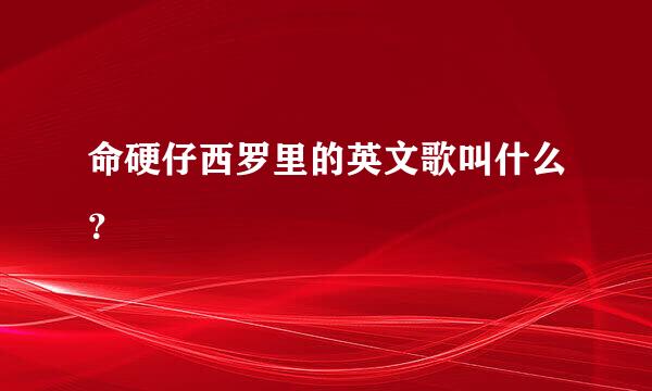 命硬仔西罗里的英文歌叫什么？