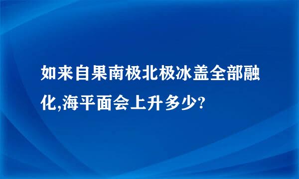 如来自果南极北极冰盖全部融化,海平面会上升多少?