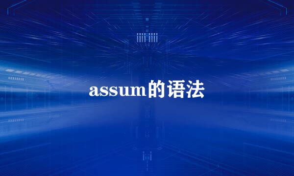 assum的语法