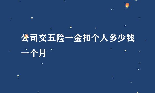 公司交五险一金扣个人多少钱一个月