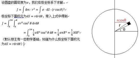 圆盘的转动惯量怎么算?