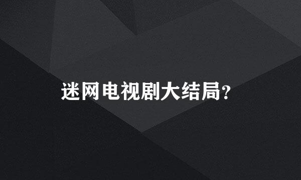 迷网电视剧大结局？