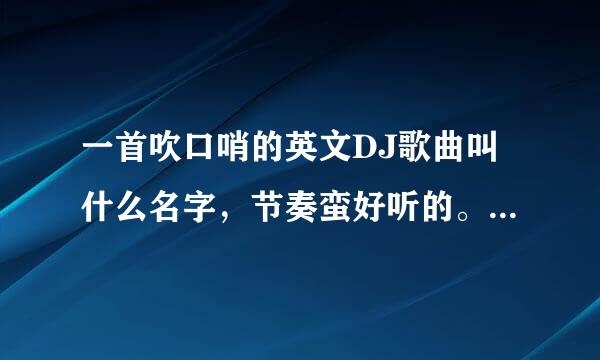 一首吹口哨的英文DJ歌曲叫什么名字，节奏蛮好听的。有知道名字的发给我?