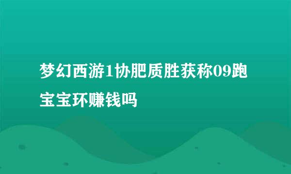 梦幻西游1协肥质胜获称09跑宝宝环赚钱吗