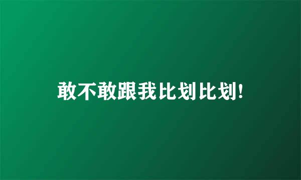 敢不敢跟我比划比划!