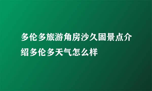 多伦多旅游角房沙久固景点介绍多伦多天气怎么样