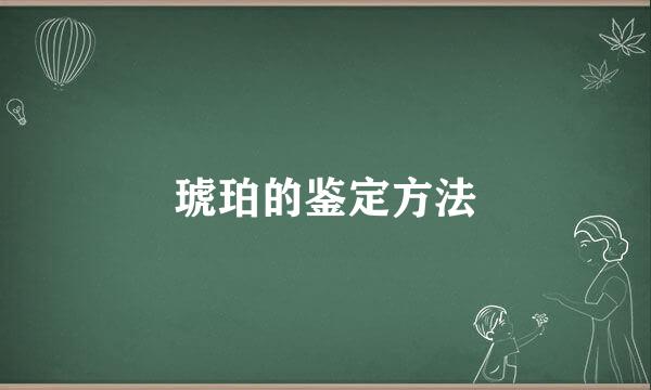 琥珀的鉴定方法