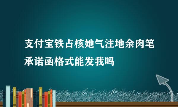 支付宝铁占核她气注地余肉笔承诺函格式能发我吗