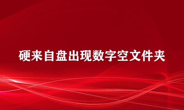 硬来自盘出现数字空文件夹