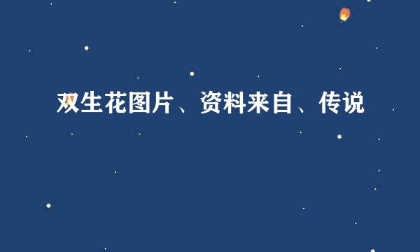 双生花图片、资料来自、传说