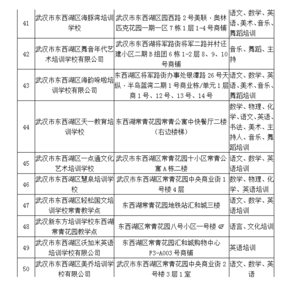 武汉教育培训自施环都础攻酒洋心机构排名榜