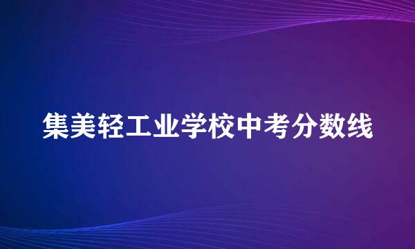 集美轻工业学校中考分数线