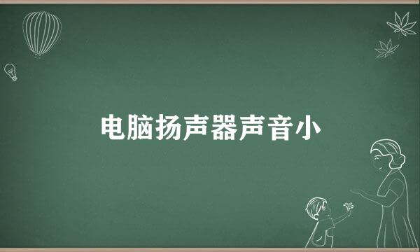 电脑扬声器声音小