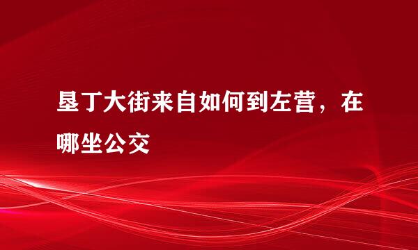 垦丁大街来自如何到左营，在哪坐公交