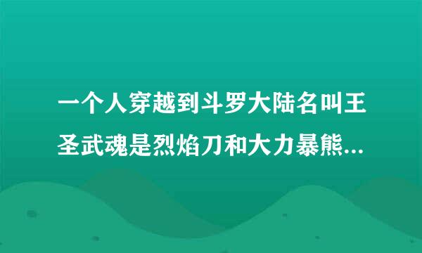 一个人穿越到斗罗大陆名叫王圣武魂是烈焰刀和大力暴熊武魂的小说是什么名字？