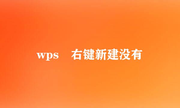 wps 右键新建没有