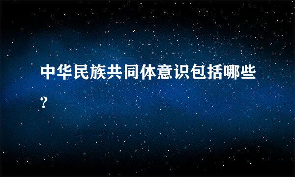 中华民族共同体意识包括哪些？