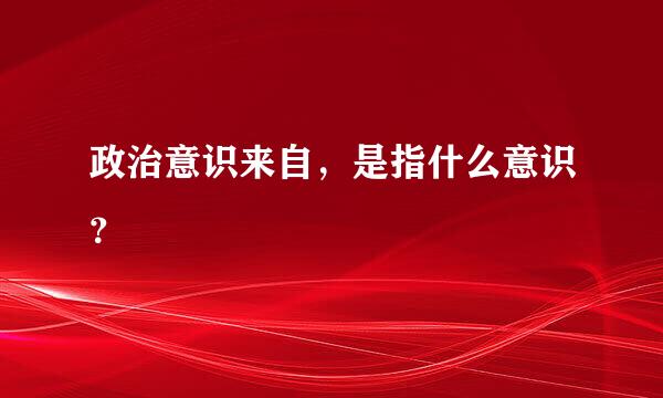 政治意识来自，是指什么意识？